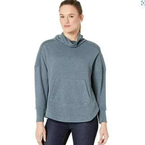 PRANA Cozy Up Poncho Cowl Neck Sweatshirt - Picture 1 of 10